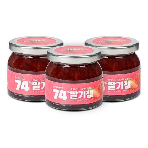 JAMMINT 74% 딸기잼 165g*3병